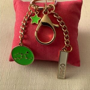 Gold Tone Zodiac Keychain